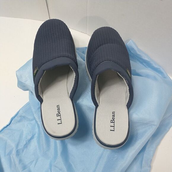 LL BEAN Women's  Size 8M Blue Nylon Airtight Slide On Slippers - Picture 7 of 10